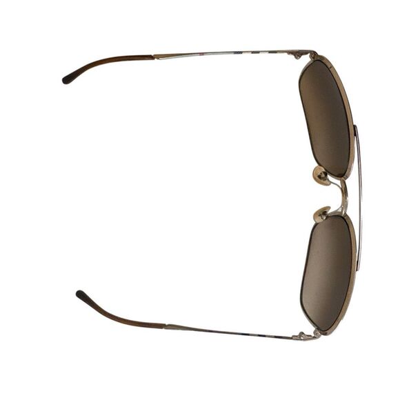 Burberry Gold Aviator Sunglasses with Check Case - Picture 4 of 9